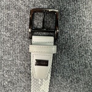 Nike G-Flex Mens Braided Golf Belt Grey Stretch Woven Swoosh Buckle Large XL